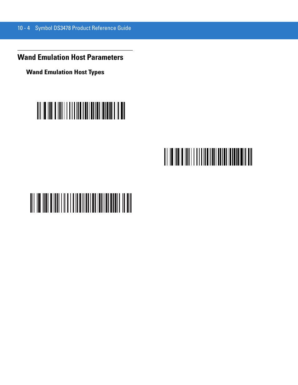 Wand emulation host parameters, Wand emulation host types, Wand emulation host parameters -4 | Wand emulation host types -4 | Motorola DS3478 User Manual | Page 154 / 404