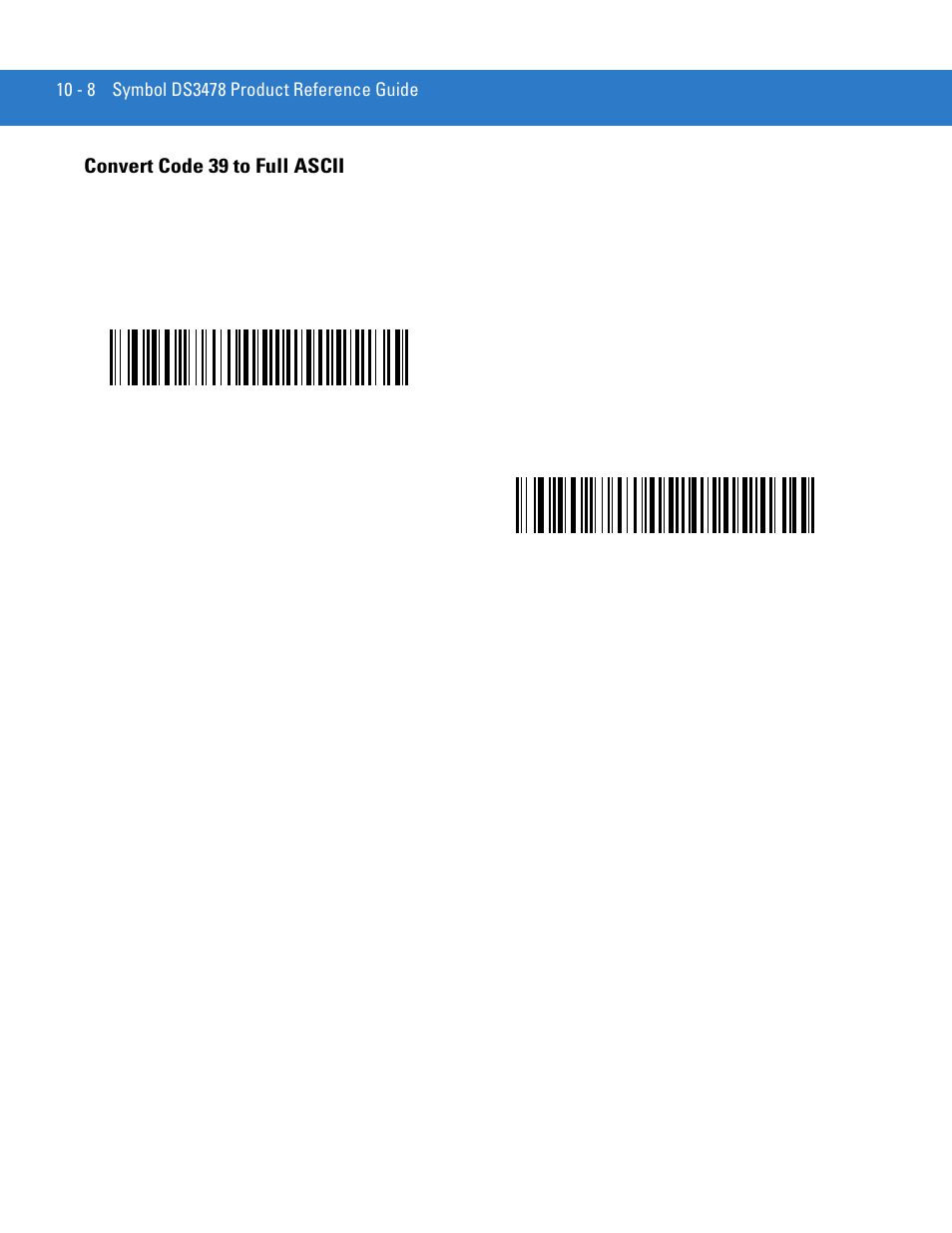 Convert code 39 to full ascii, Convert code 39 to full ascii -8 | Motorola DS3478 User Manual | Page 158 / 404