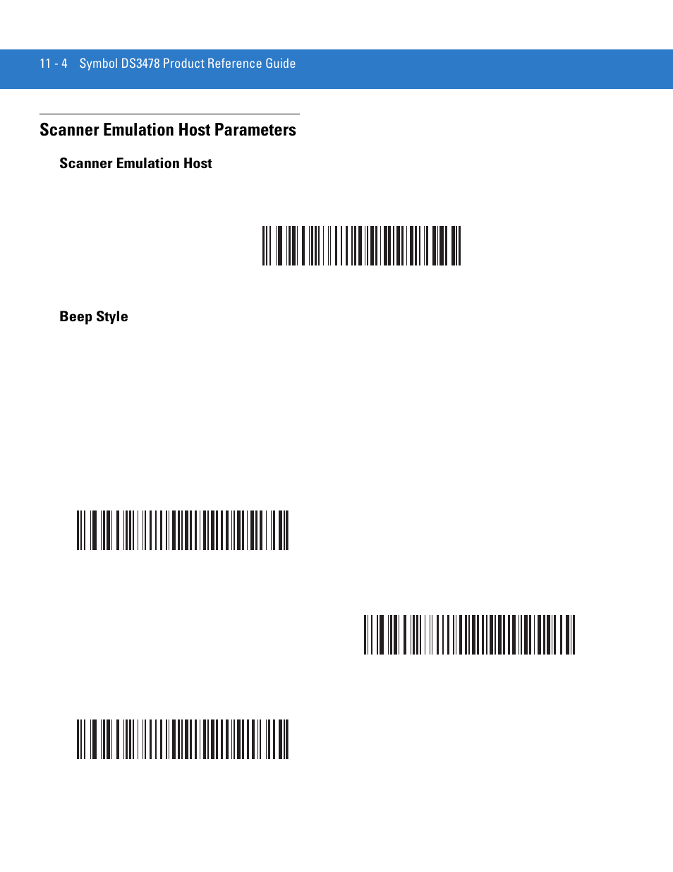 Scanner emulation host parameters, Scanner emulation host, Beep style | Scanner emulation host parameters -4, Scanner emulation host -4, Beep style -4, Scan | Motorola DS3478 User Manual | Page 162 / 404