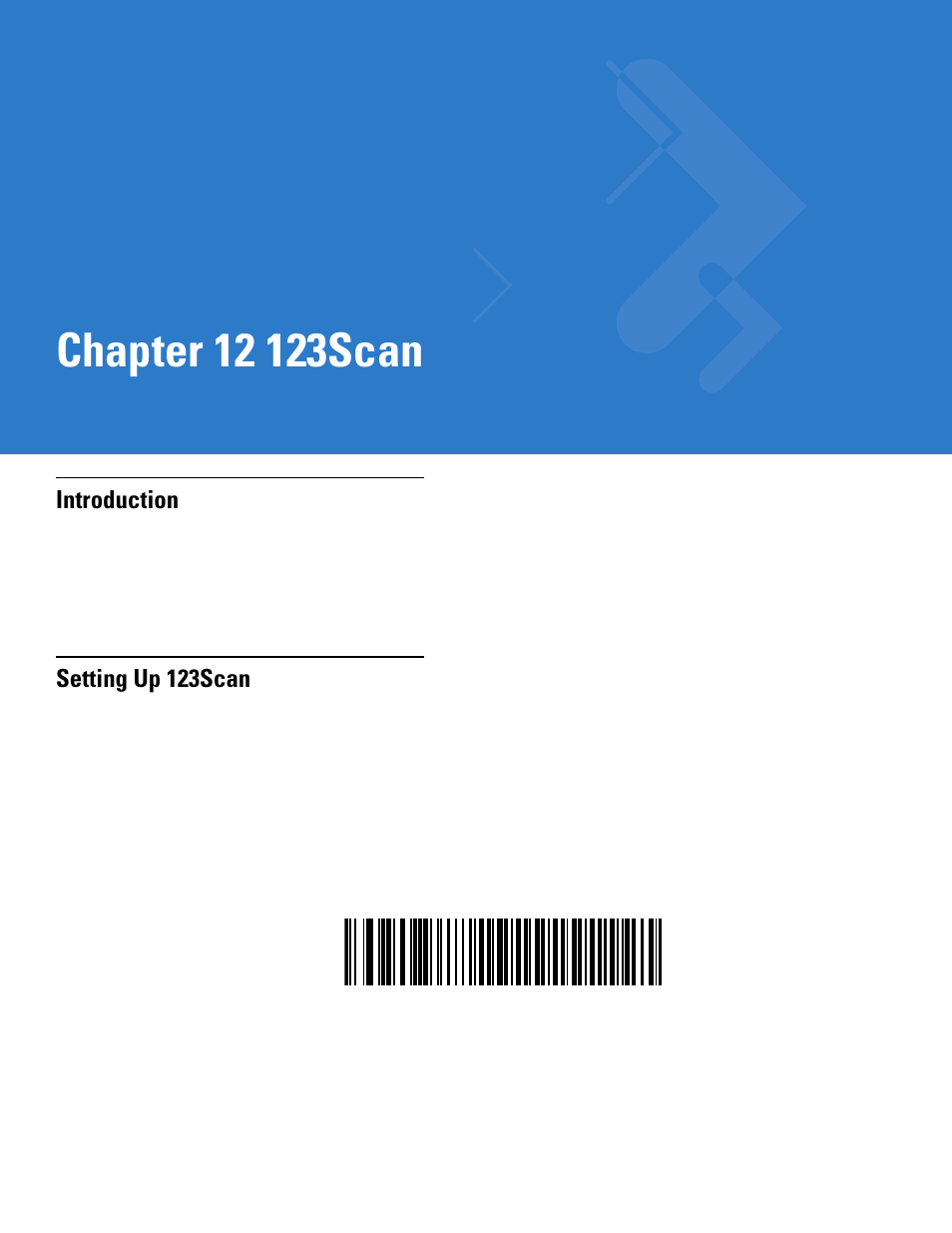 123scan, Introduction, Setting up 123scan | Chapter 12: 123scan, Introduction -1 setting up 123scan -1, Chapter 12, 123scan, To co | Motorola DS3478 User Manual | Page 171 / 404