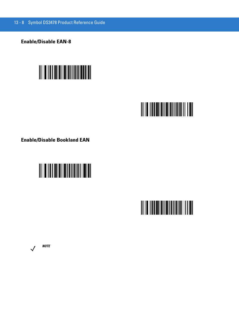 Enable/disable ean-8, Enable/disable bookland ean | Motorola DS3478 User Manual | Page 180 / 404