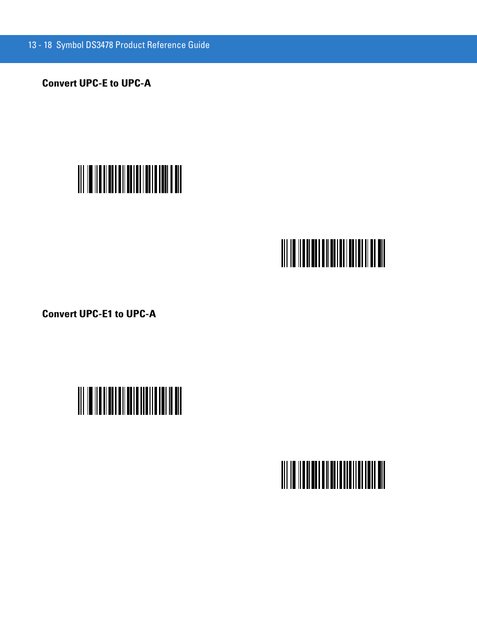 Convert upc-e to upc-a, Convert upc-e1 to upc-a | Motorola DS3478 User Manual | Page 190 / 404