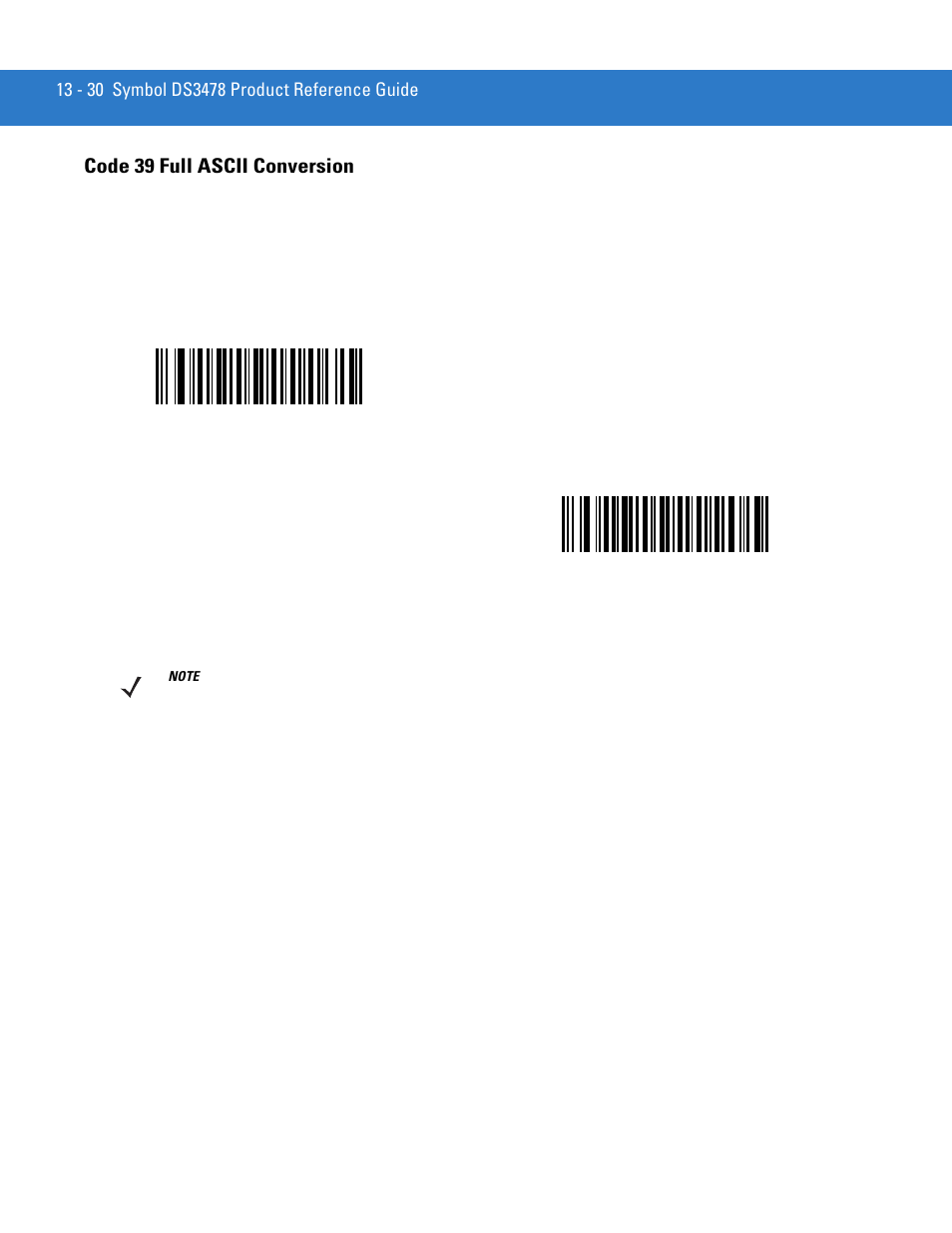 Code 39 full ascii conversion, Code 39 full ascii conversion -30 | Motorola DS3478 User Manual | Page 202 / 404