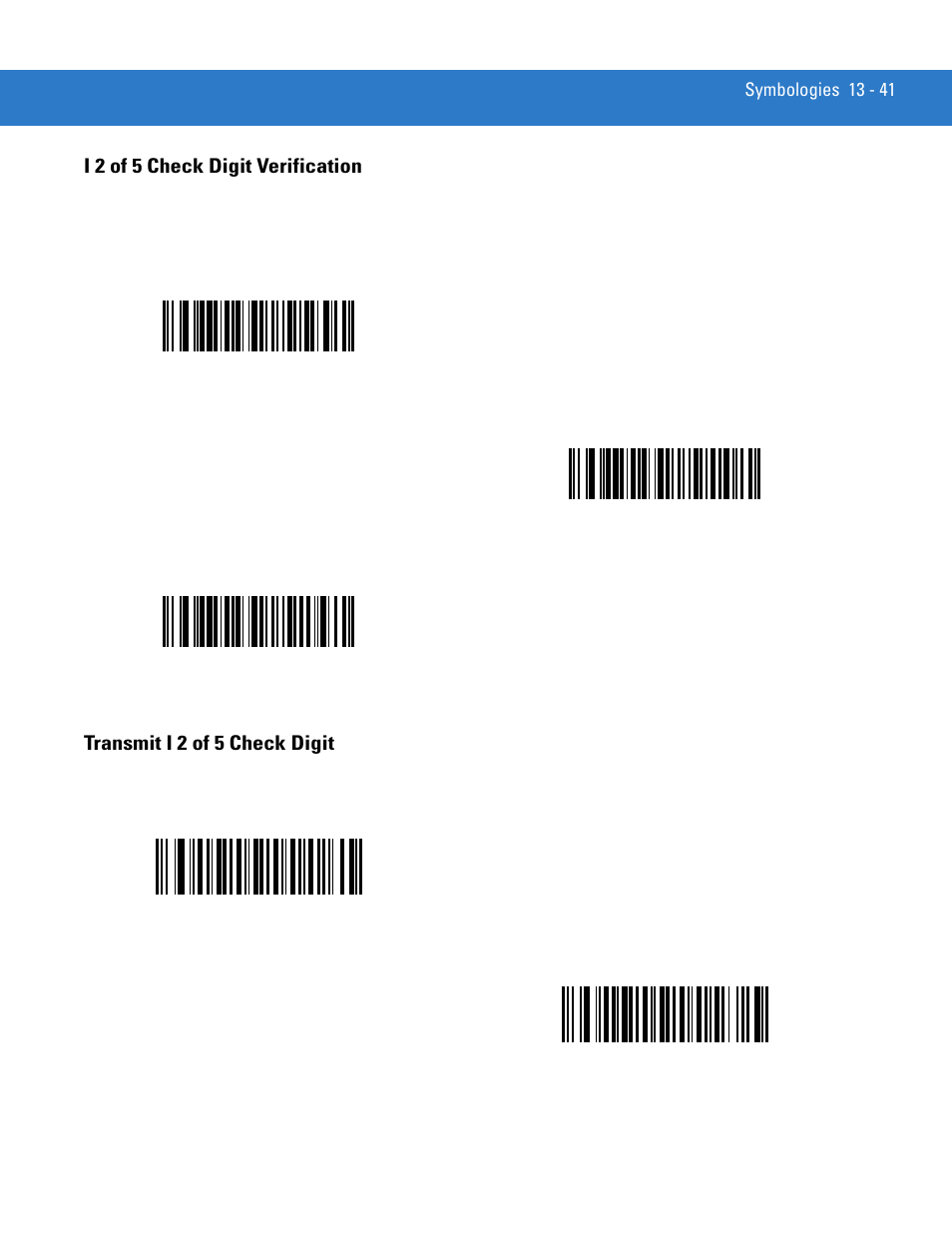 I 2 of 5 check digit verification, Transmit i 2 of 5 check digit | Motorola DS3478 User Manual | Page 213 / 404