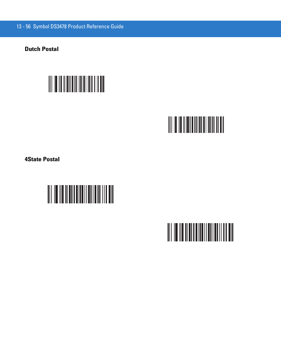 Dutch postal, 4state postal, Dutch postal -56 4state postal -56 | Motorola DS3478 User Manual | Page 228 / 404