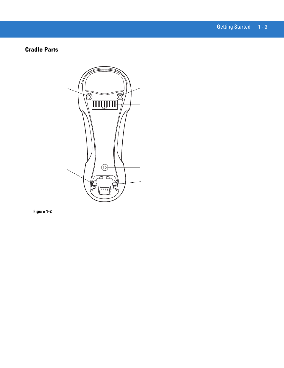 Cradle parts, Cradle parts -3 | Motorola DS3478 User Manual | Page 23 / 404