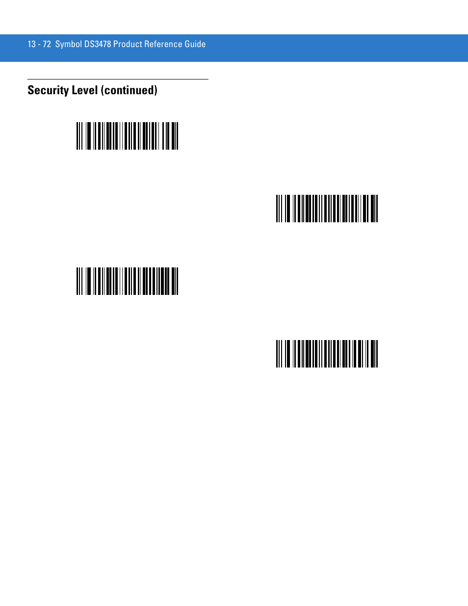 Security level (continued) | Motorola DS3478 User Manual | Page 244 / 404