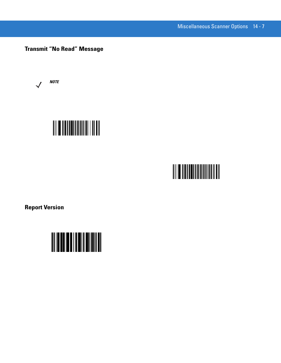 Transmit “no read” message, Report version, Transmit “no read” message -7 report version -7 | Transmit “no read | Motorola DS3478 User Manual | Page 253 / 404