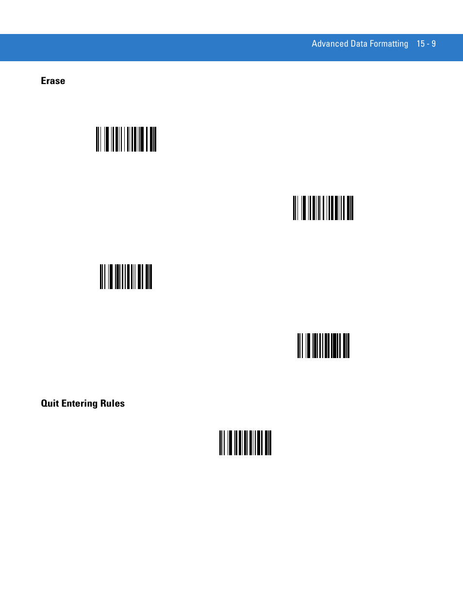 Erase, Quit entering rules, Erase -9 quit entering rules -9 | Le, scan, Scan | Motorola DS3478 User Manual | Page 263 / 404