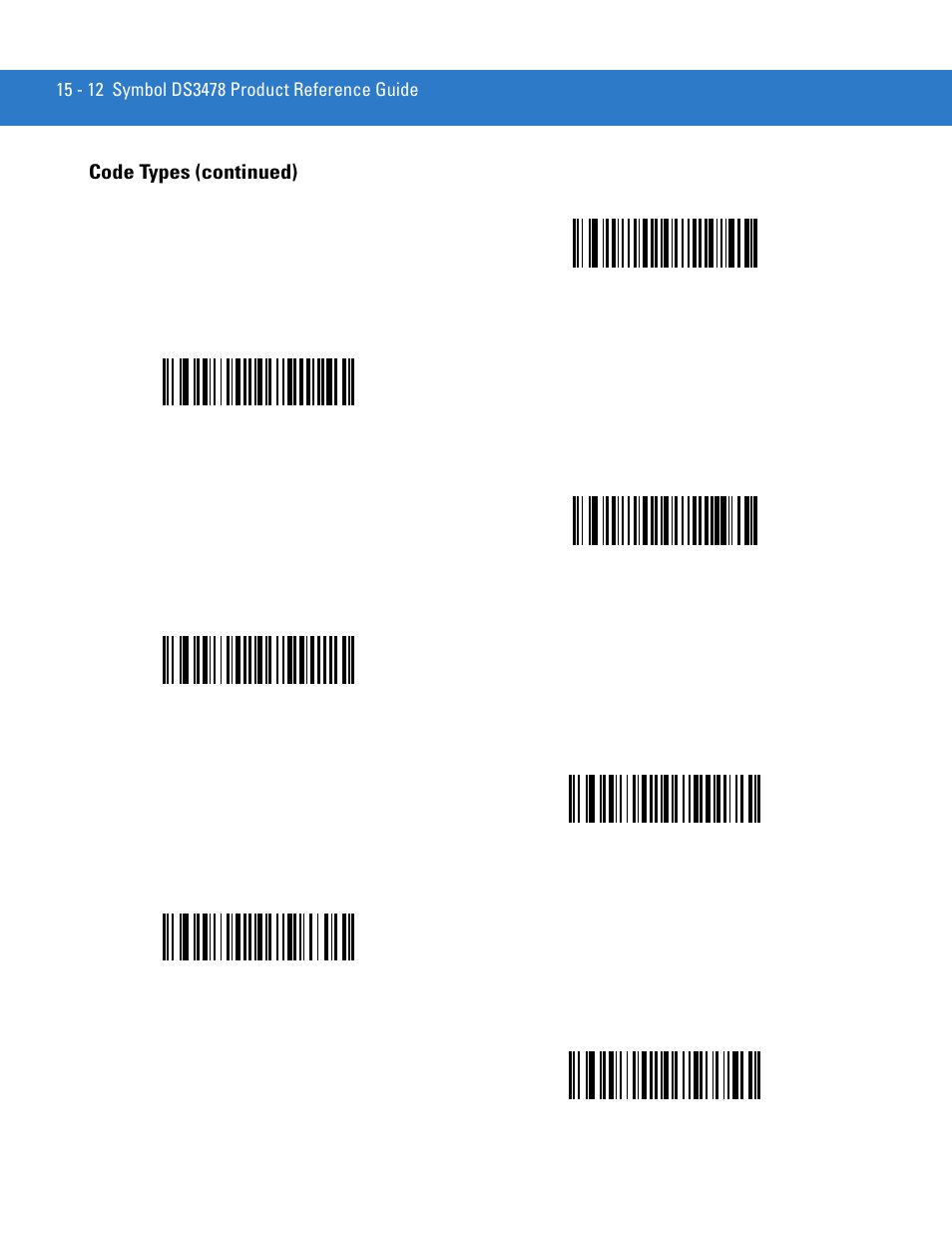 Code types (continued) | Motorola DS3478 User Manual | Page 266 / 404