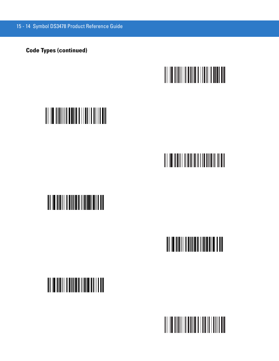 Code types (continued) | Motorola DS3478 User Manual | Page 268 / 404