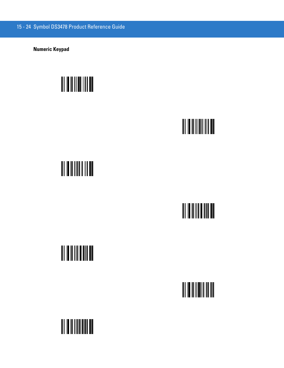 Numeric keypad | Motorola DS3478 User Manual | Page 278 / 404