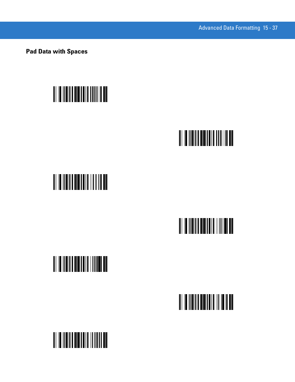 Pad data with spaces, Pad data with spaces -37 | Motorola DS3478 User Manual | Page 291 / 404