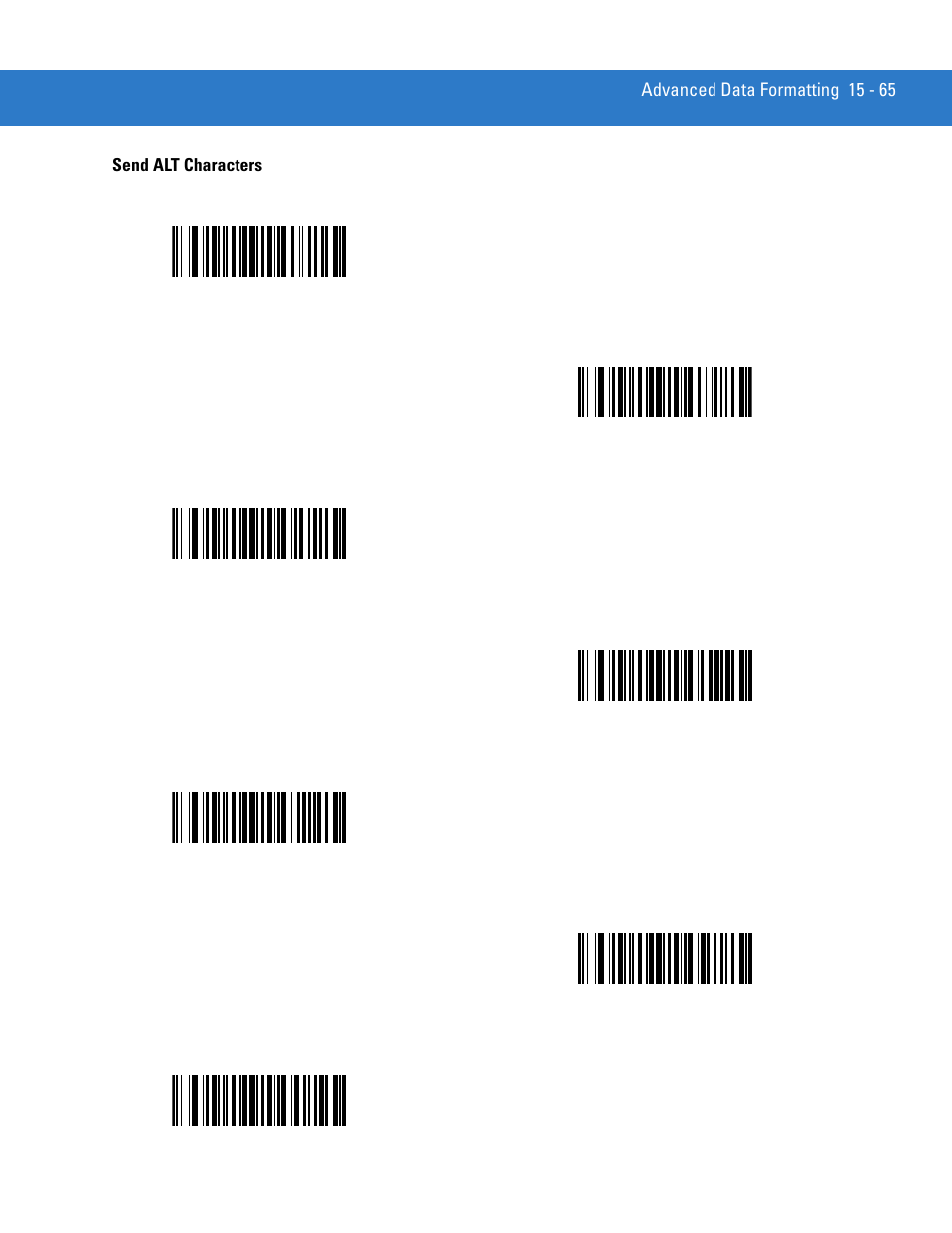 Send alt characters | Motorola DS3478 User Manual | Page 319 / 404