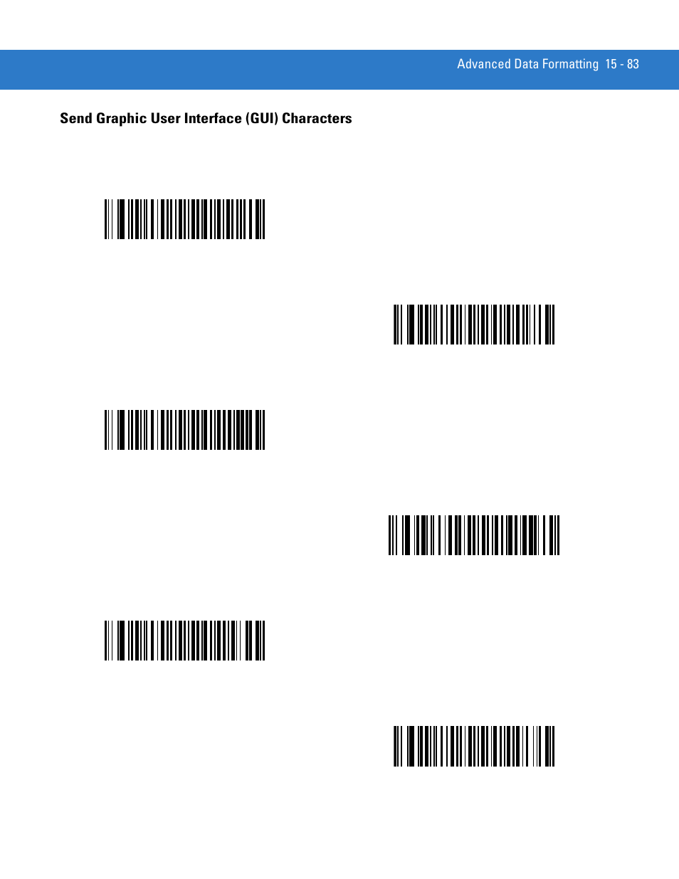 Send graphic user interface (gui) characters, Send graphic user interface (gui) characters -83, Send gui 0 | Motorola DS3478 User Manual | Page 337 / 404