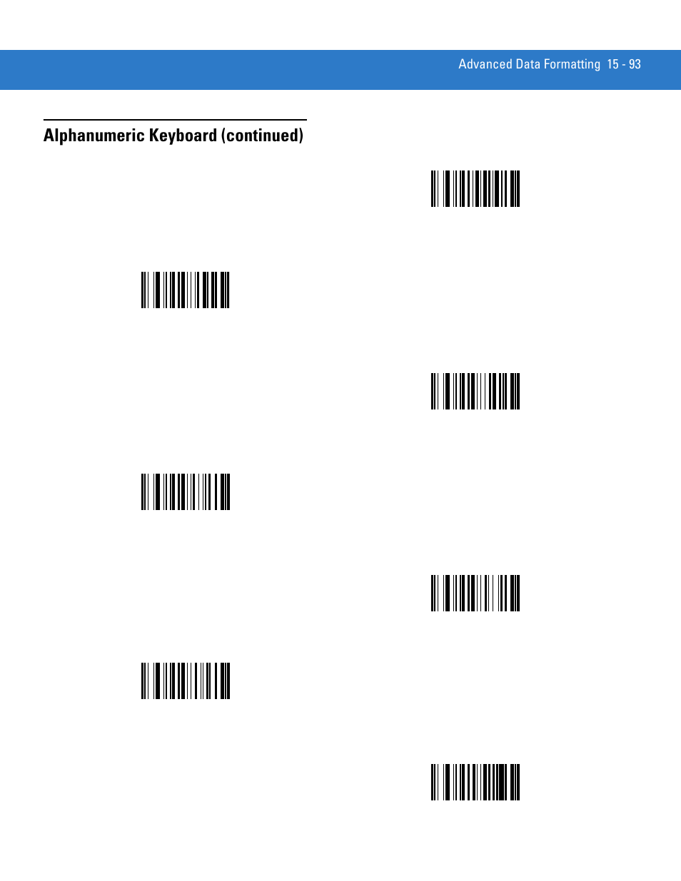 Alphanumeric keyboard (continued) | Motorola DS3478 User Manual | Page 347 / 404