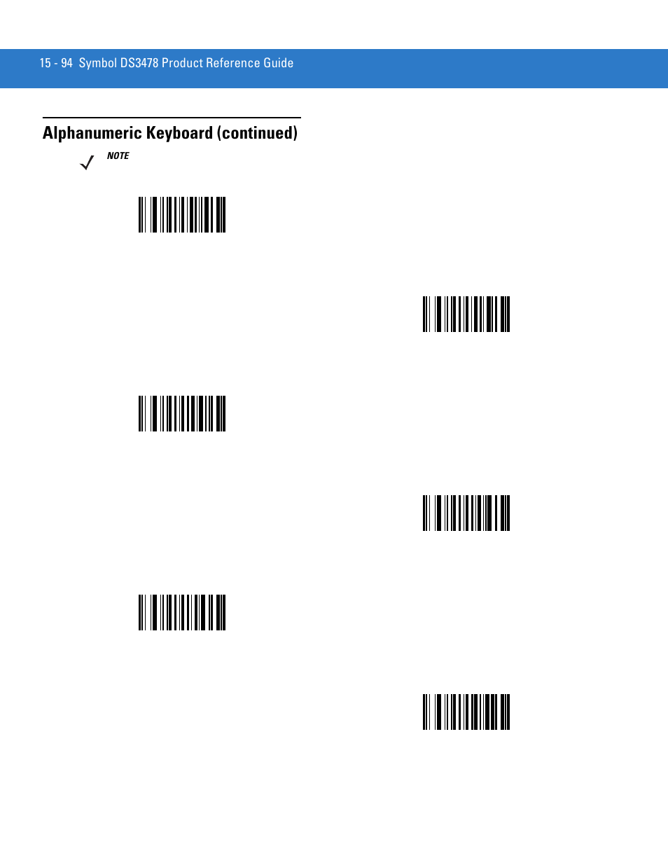 Alphanumeric keyboard (continued) | Motorola DS3478 User Manual | Page 348 / 404