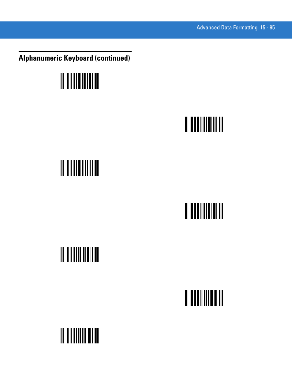 Alphanumeric keyboard (continued) | Motorola DS3478 User Manual | Page 349 / 404