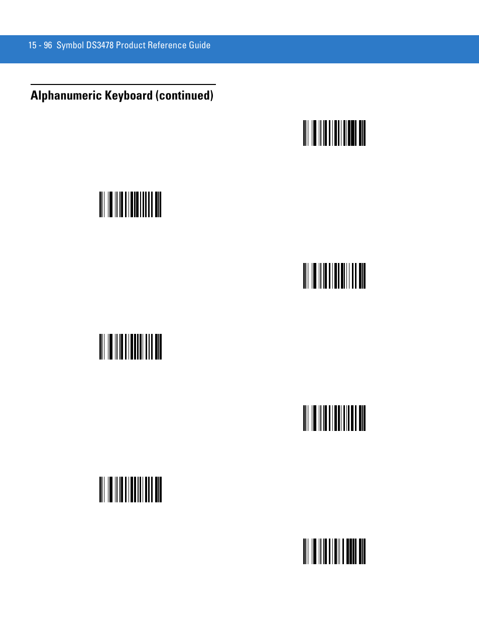 Alphanumeric keyboard (continued) | Motorola DS3478 User Manual | Page 350 / 404