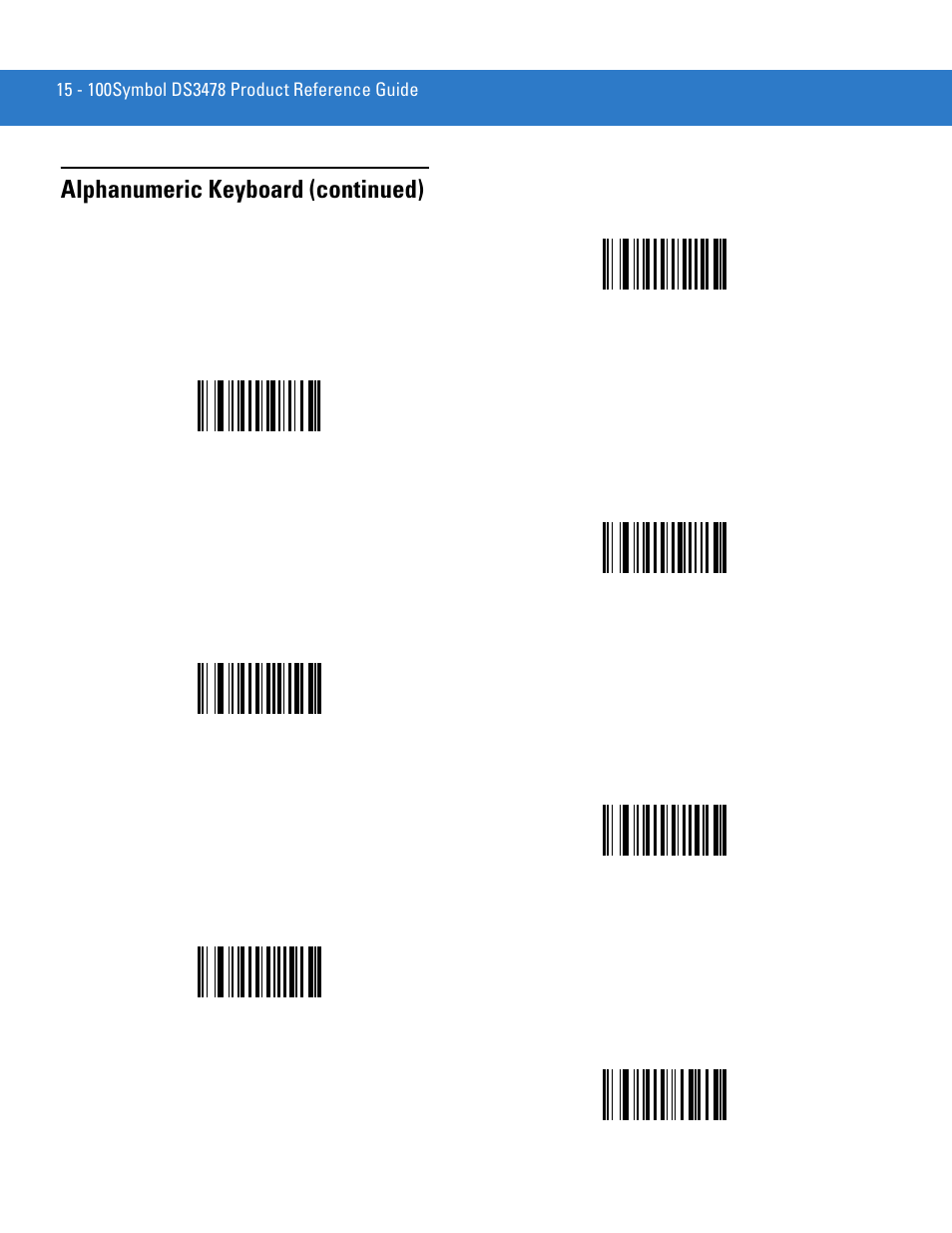 Alphanumeric keyboard (continued) | Motorola DS3478 User Manual | Page 354 / 404