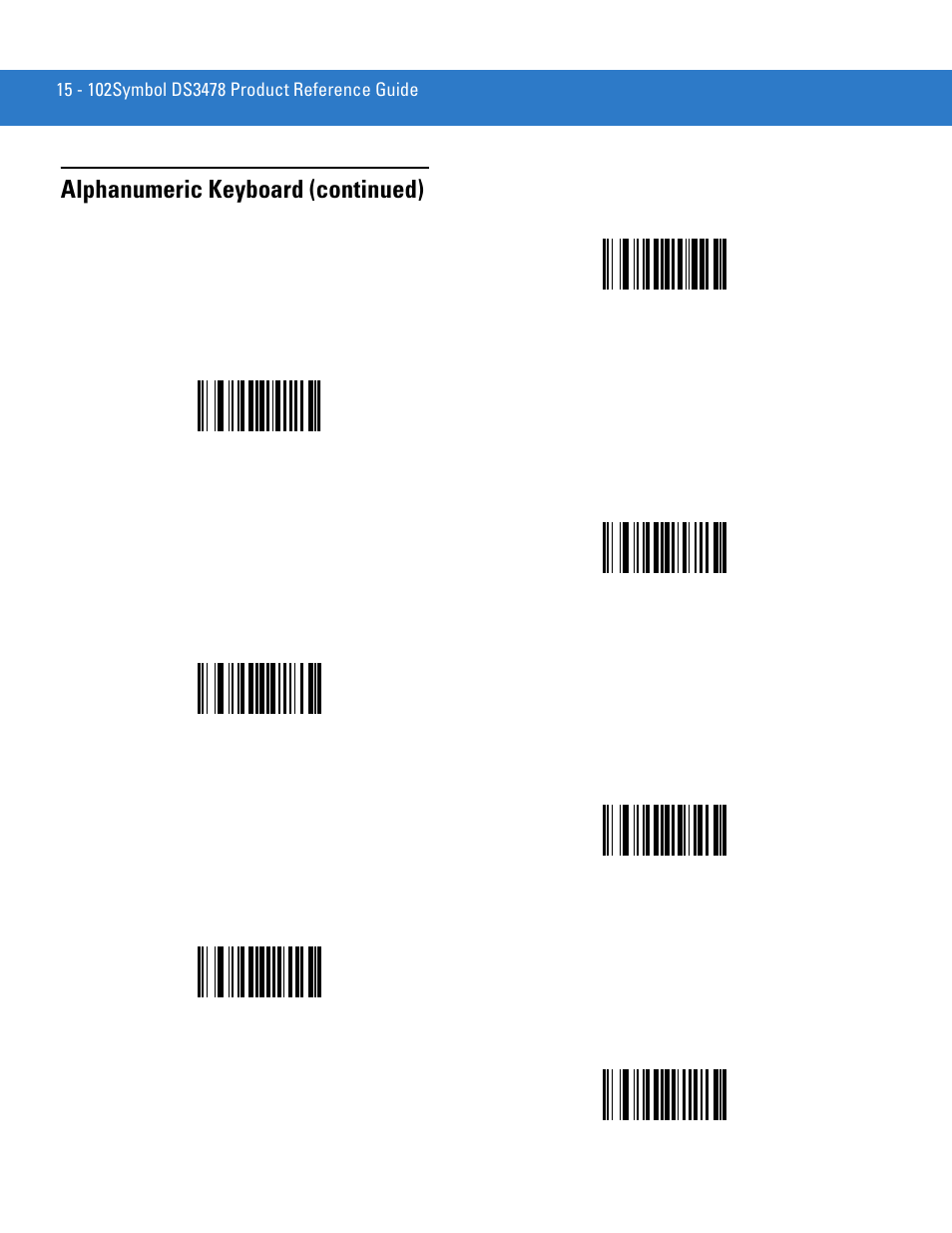 Alphanumeric keyboard (continued) | Motorola DS3478 User Manual | Page 356 / 404