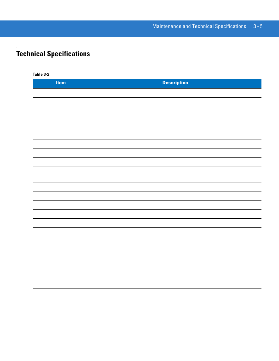 Technical specifications, Technical specifications -5 | Motorola DS3478 User Manual | Page 51 / 404