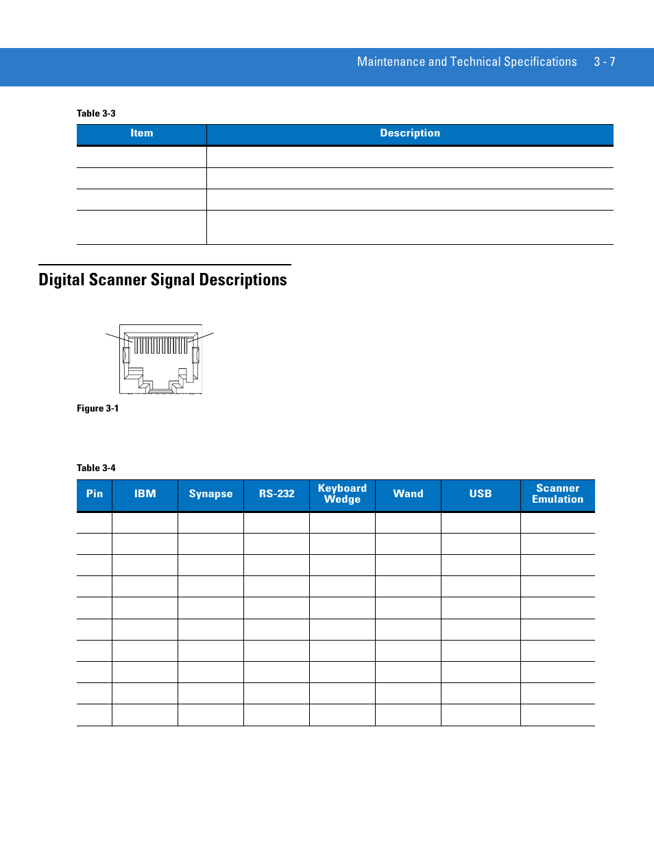 Digital scanner signal descriptions, Digital scanner signal descriptions -7 | Motorola DS3478 User Manual | Page 53 / 404