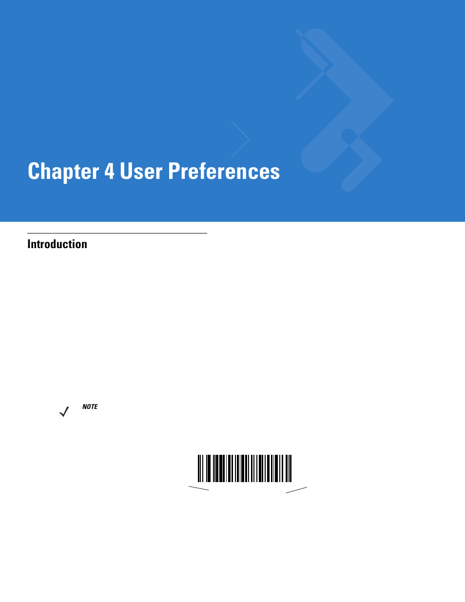 User preferences, Introduction, Chapter 4: user preferences | Introduction -1, Chapter 4, user preferences, Chapter 4 user preferences | Motorola DS3478 User Manual | Page 55 / 404