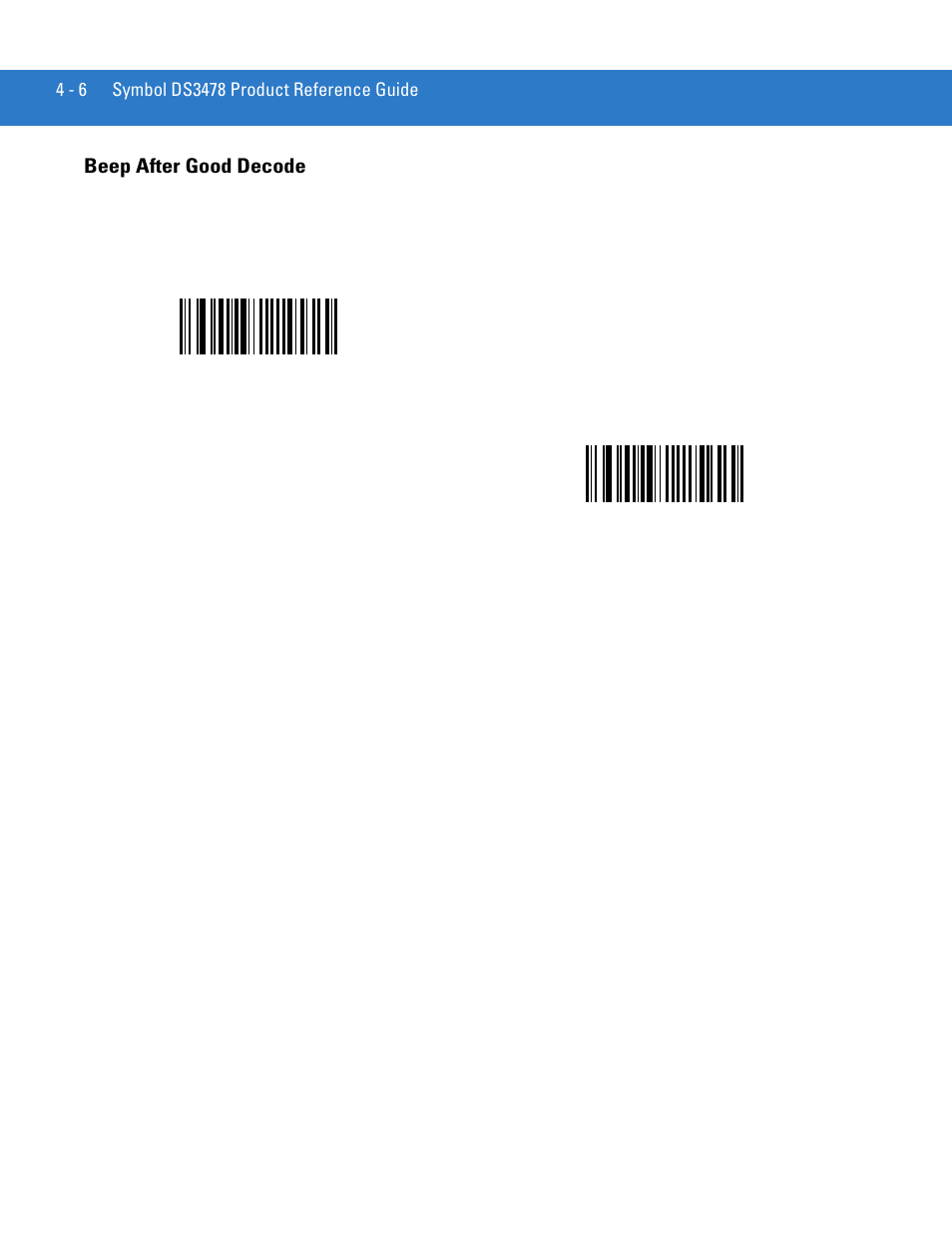 Beep after good decode, Beep after good decode -6 | Motorola DS3478 User Manual | Page 60 / 404