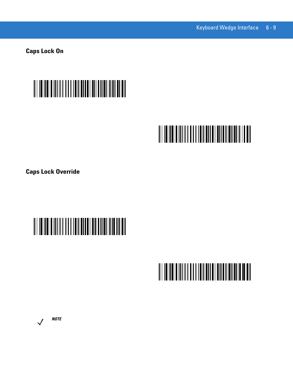 Caps lock on, Caps lock override, Caps lock on -9 caps lock override -9 | Motorola DS3478 User Manual | Page 83 / 404