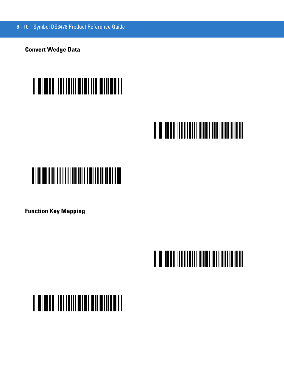 Convert wedge data, Function key mapping, Convert wedge data -10 function key mapping -10 | Motorola DS3478 User Manual | Page 84 / 404