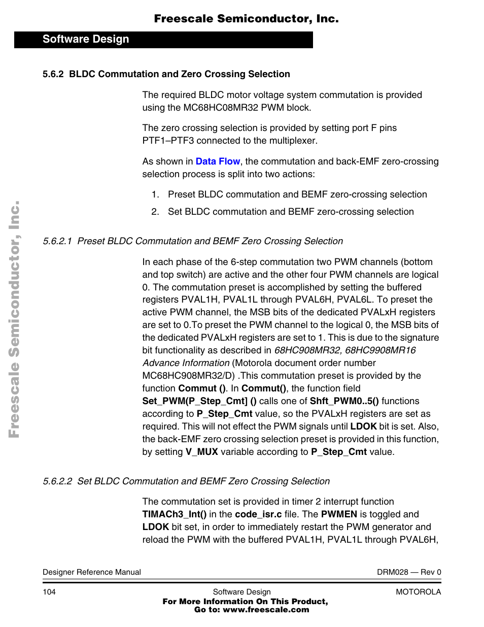 Motorola M68HC08 User Manual | Page 104 / 168