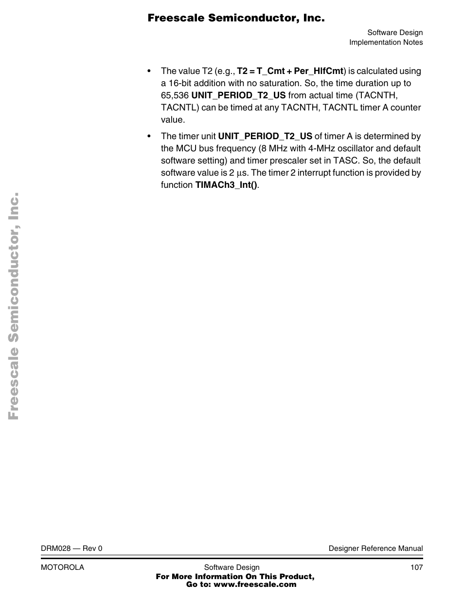 Motorola M68HC08 User Manual | Page 107 / 168