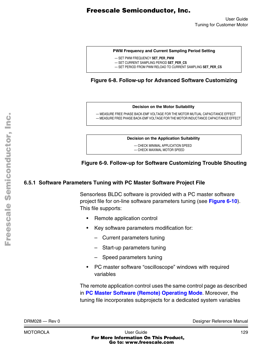 Follow-up for advanced software customizing | Motorola M68HC08 User Manual | Page 129 / 168