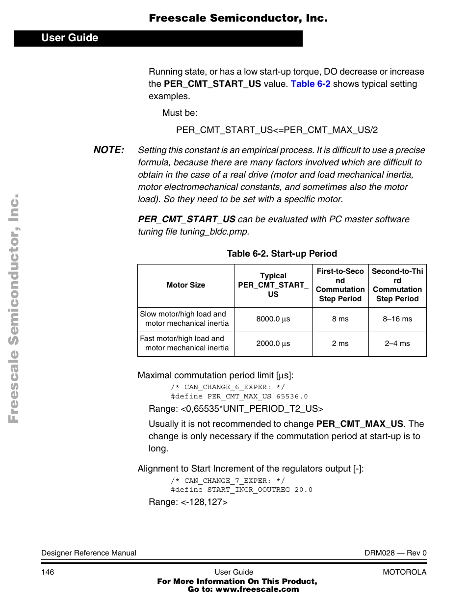 Start-up period | Motorola M68HC08 User Manual | Page 146 / 168