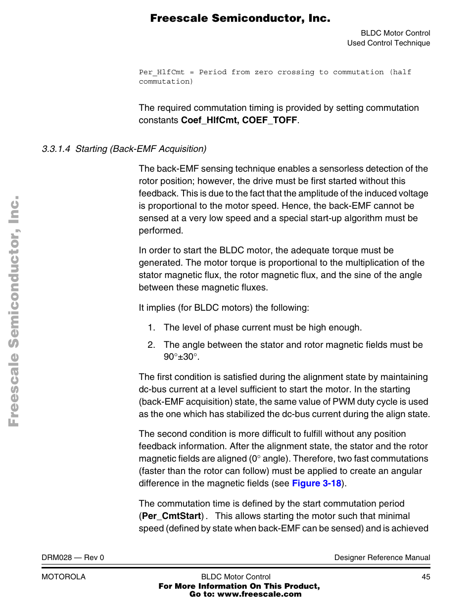 Motorola M68HC08 User Manual | Page 45 / 168