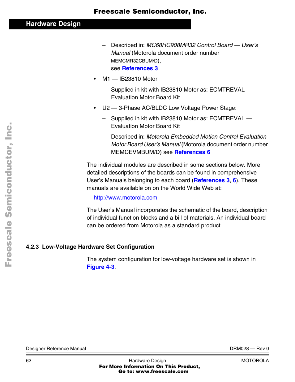 Motorola M68HC08 User Manual | Page 62 / 168