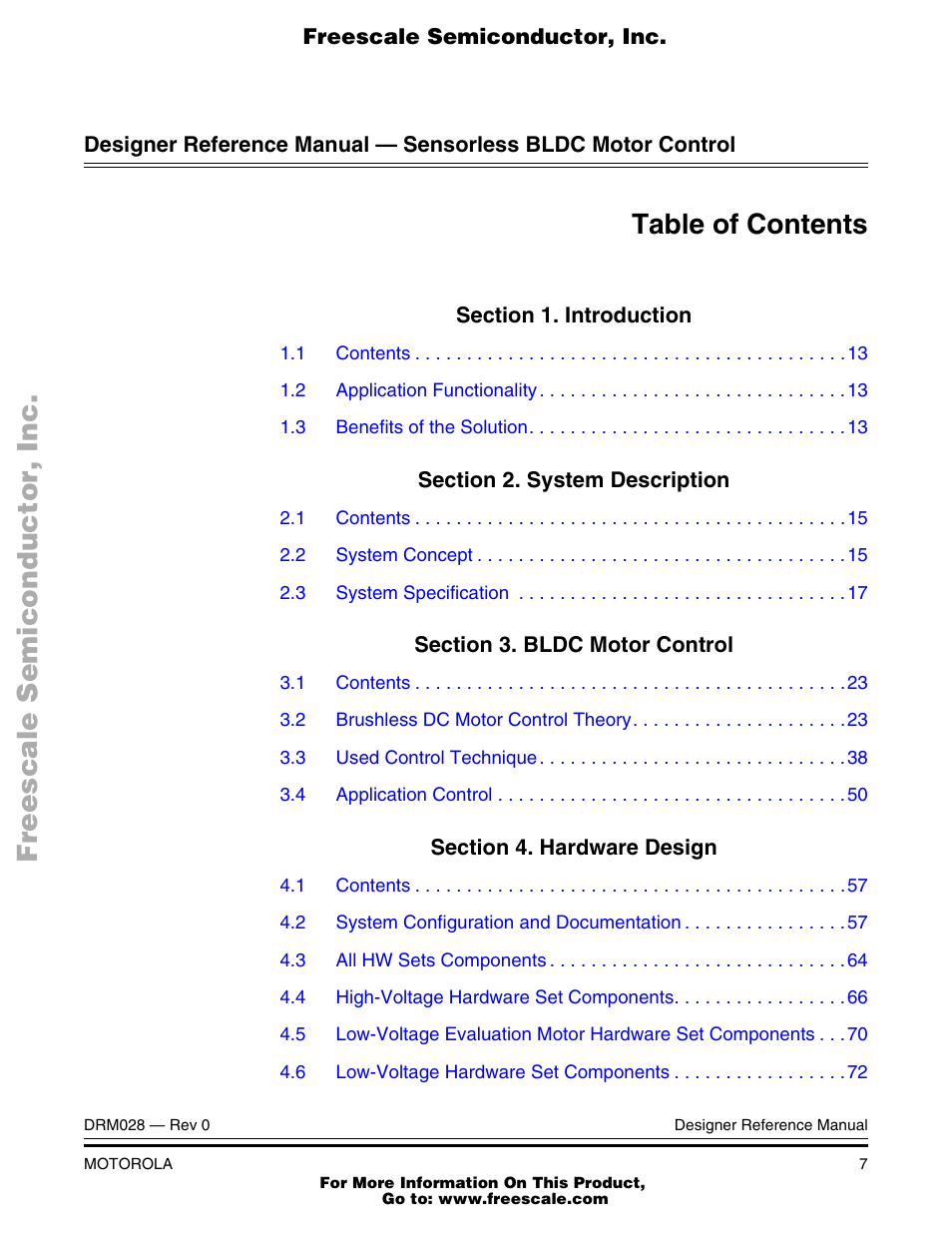 Motorola M68HC08 User Manual | Page 7 / 168