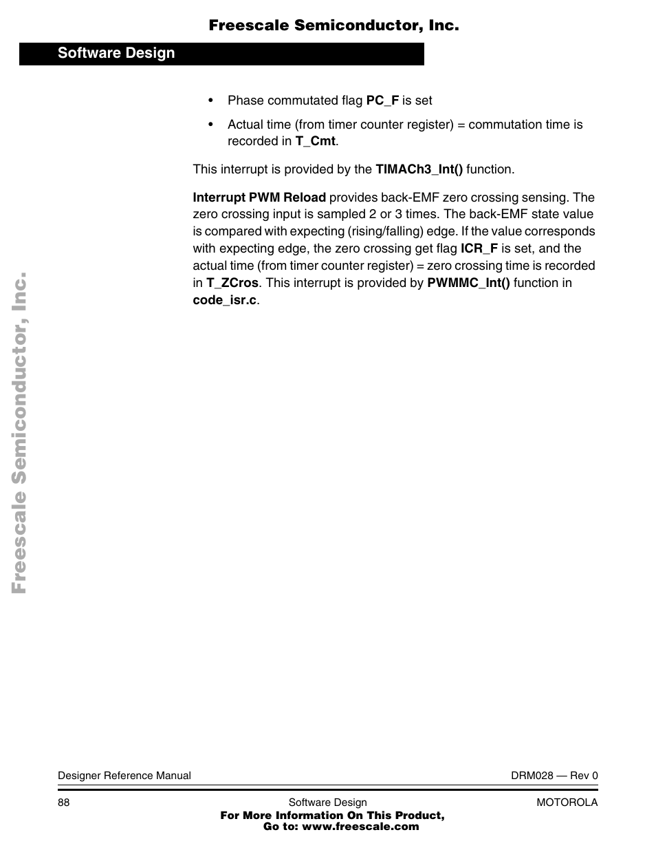 Motorola M68HC08 User Manual | Page 88 / 168