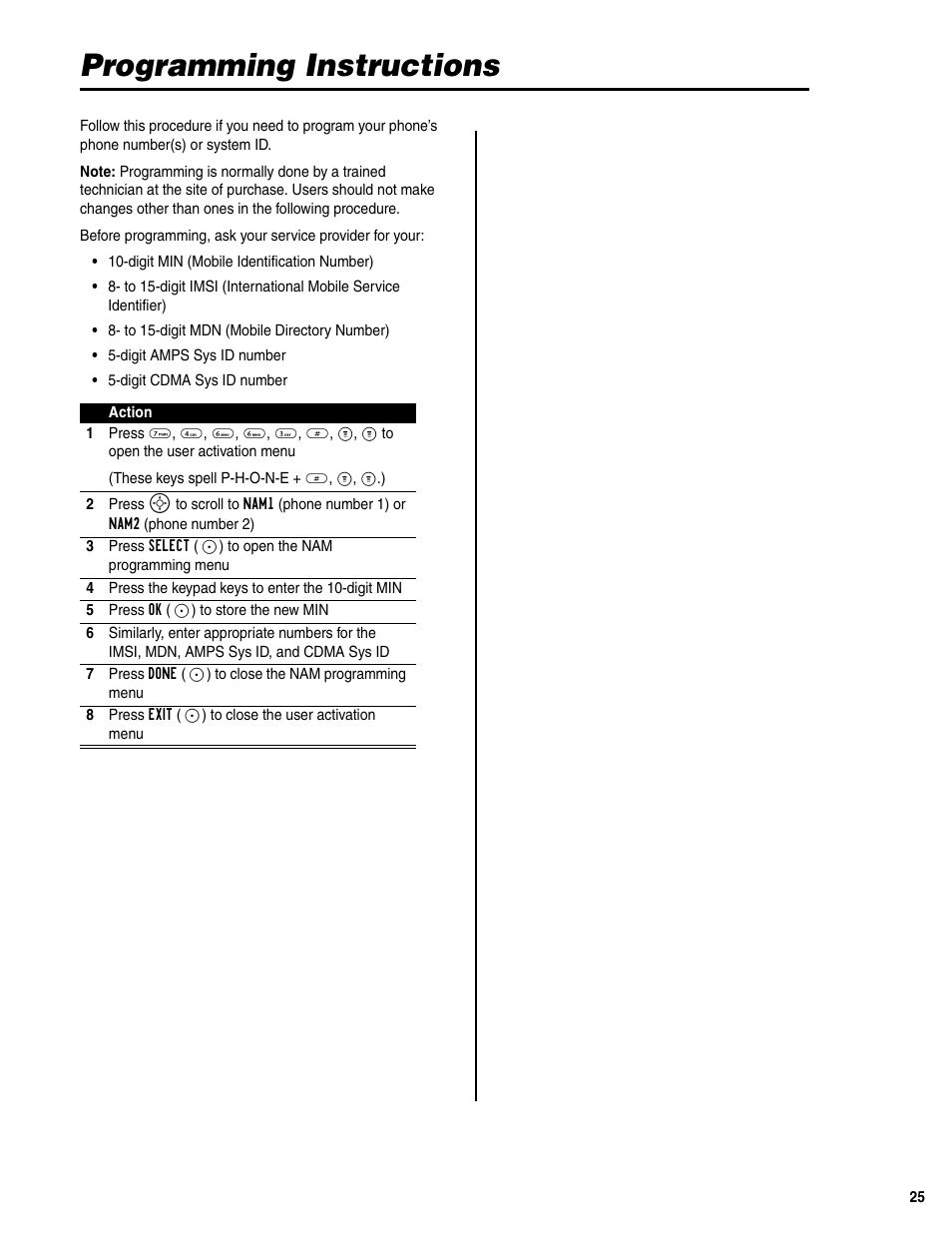 Programming instructions | Motorola C341a User Manual | Page 27 / 32