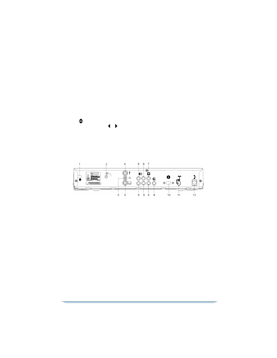 Go back, Menu, Enter | Press this key to select a highlighted menu option, Arrow keys, Back panel connections, Power, The power cord is attached here, Cable in, This connects your cable tv service to your system | Motorola DSR470 User Manual | Page 33 / 88