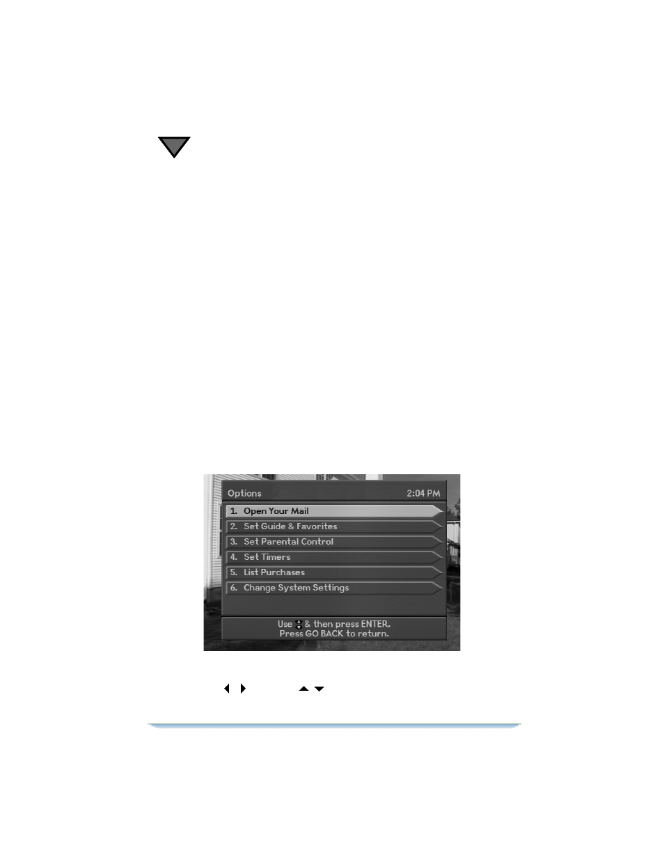 To vcr, Dolby digital, Multimedia port (mmap) | Uhf remote, To phone jack, Using the menus | Motorola DSR470 User Manual | Page 34 / 88