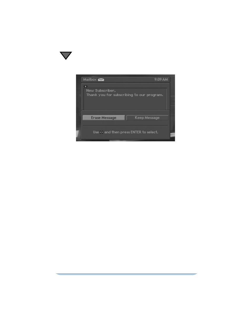 Erase or keep message screen, Setting a future day and time for the guide | Motorola DSR470 User Manual | Page 64 / 88