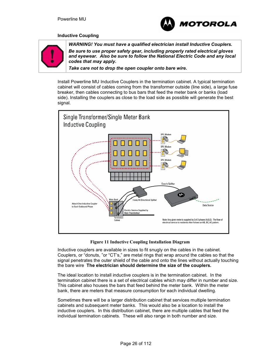 Figure 10 inductive coupling installation diagram | Motorola Canopy Powerline MU User Manual | Page 26 / 112