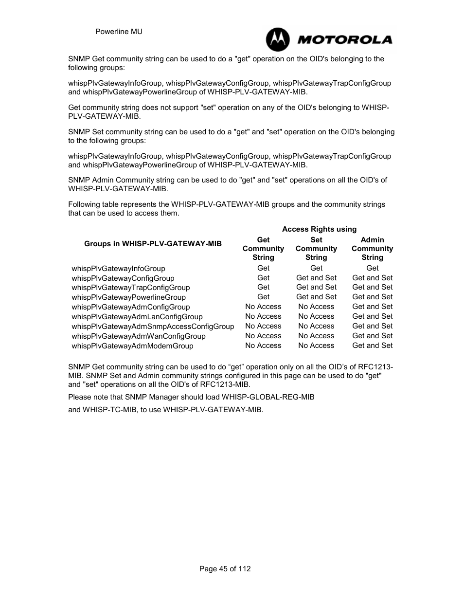 Motorola Canopy Powerline MU User Manual | Page 45 / 112