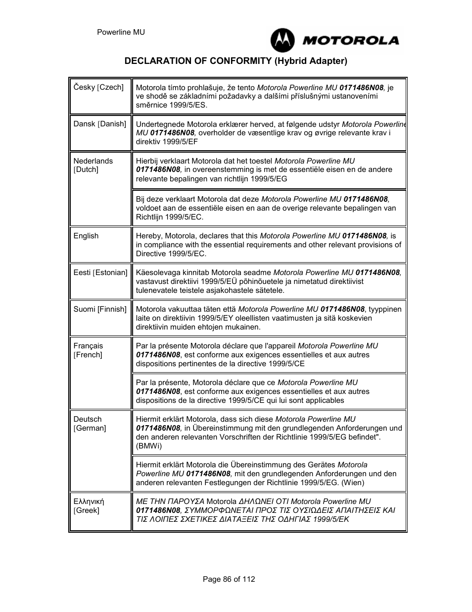 Motorola Canopy Powerline MU User Manual | Page 86 / 112
