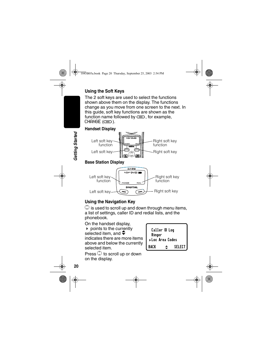 Using the soft keys, Using the navigation key, Using the soft keys using the navigation key | Motorola MD480 Series User Manual | Page 22 / 68