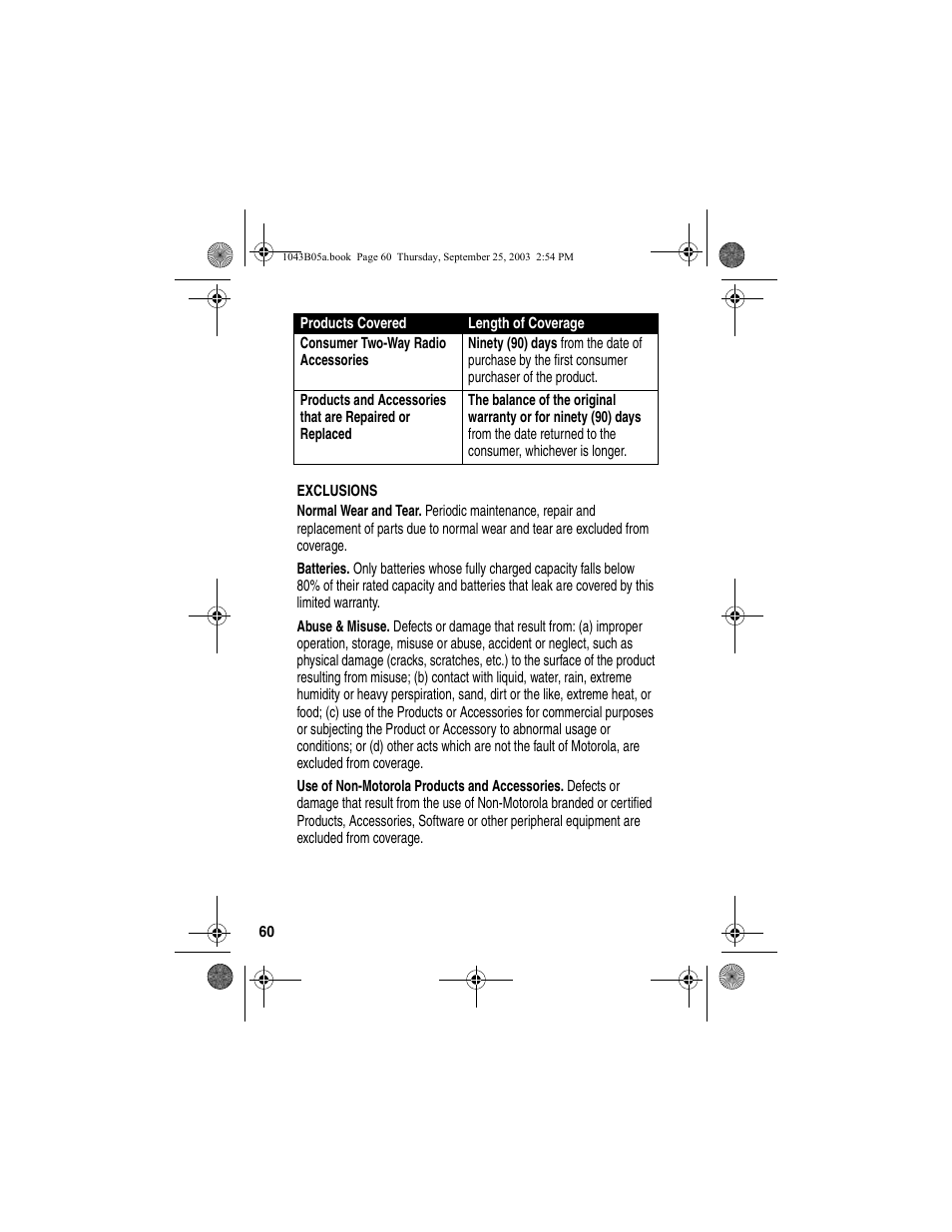 Motorola MD480 Series User Manual | Page 62 / 68
