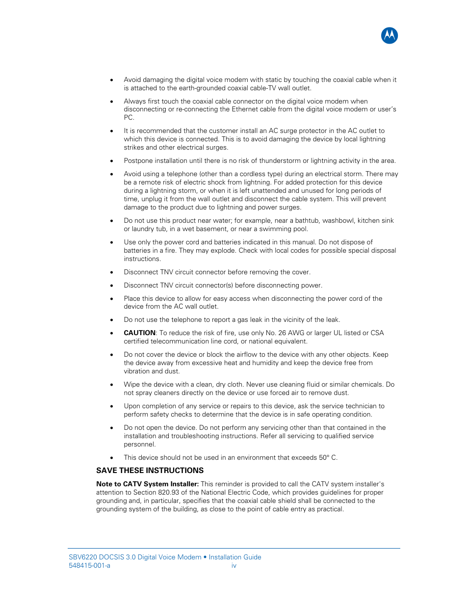 Motorola SURFboard SBV6220 User Manual | Page 4 / 27