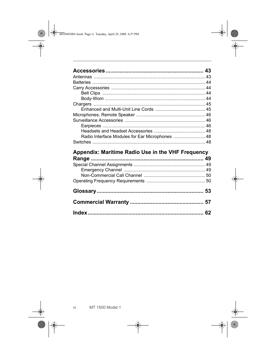 Motorola ASTRO MT 1500 User Manual | Page 10 / 76